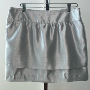 Merona silver peplum skirt
